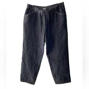 Poetry Linen & Wool Pants Pull On Drawstring Grey US8